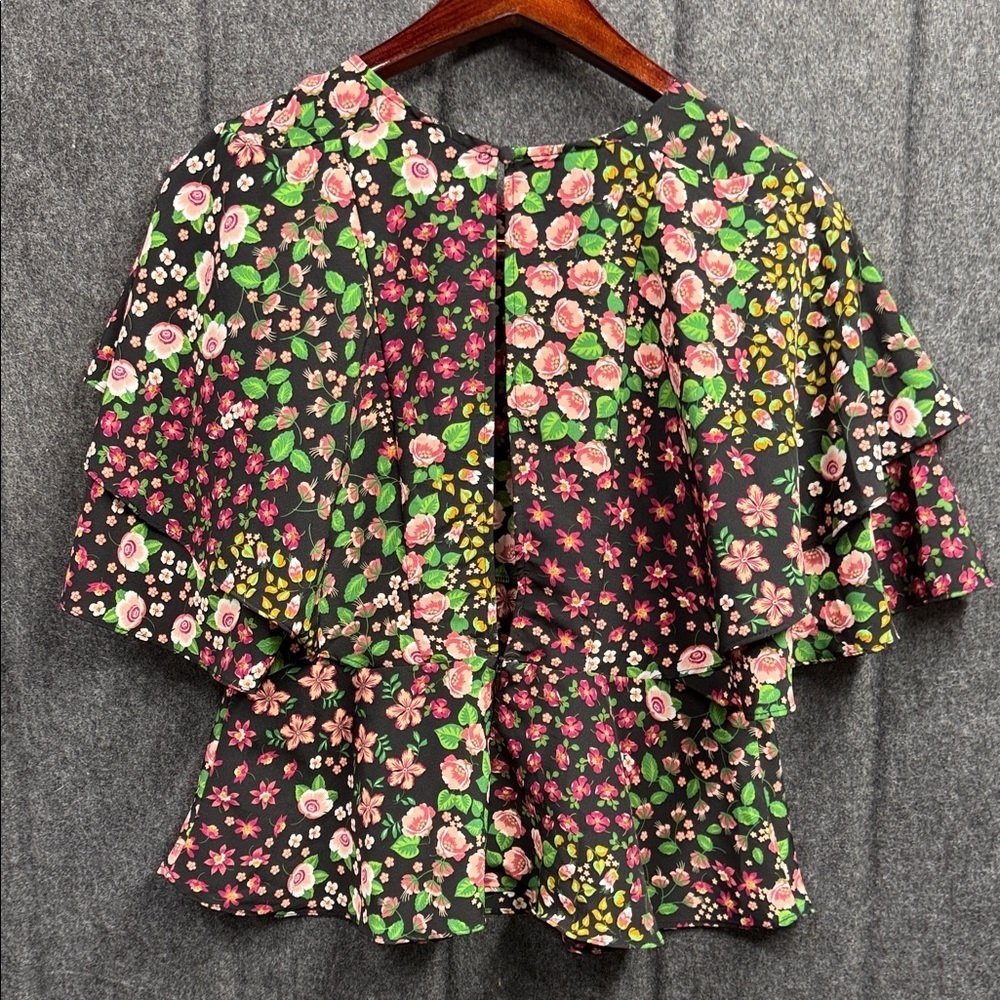 Topshop Multicolor Floral Blouse - Picture 3 of 5